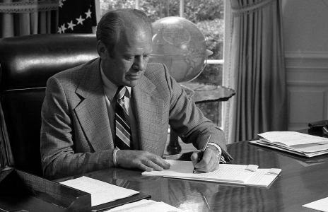President Ford signs his Crime Message to Congress - NARA